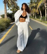 Льняной  брючный костюм  FL-2141A650