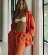 Льняной  брючный костюм  FL-2141A650