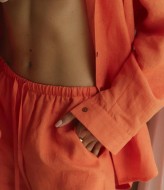 Льняной  брючный костюм  FL-2141A650