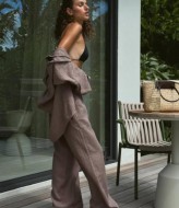 Льняной  брючный костюм  FL-2141A650