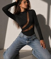 Боди со вставками  JK-2024A299