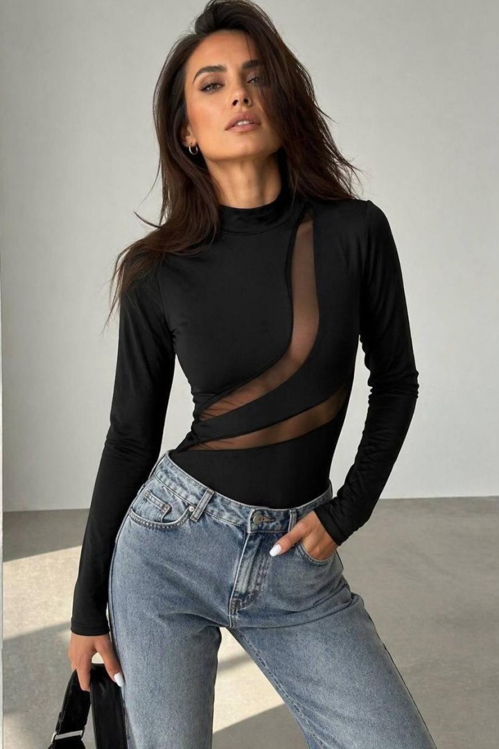 Боди со вставками  JK-2024A299