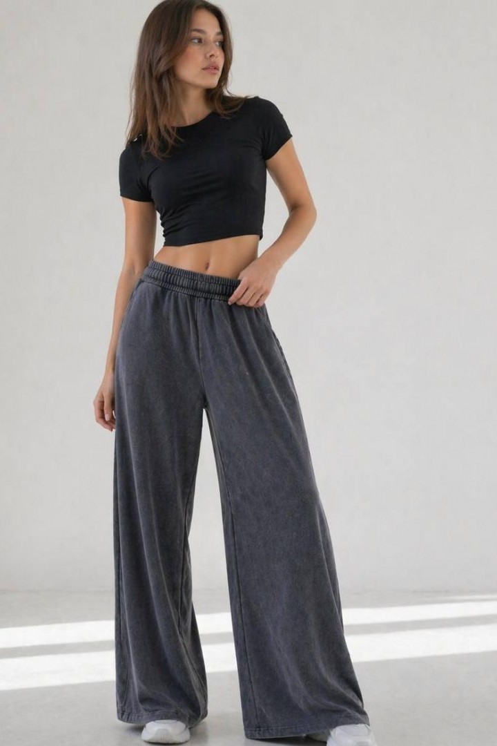 Широкие спортивные  варенки  JK-2023A449