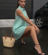 Мятное платье  MB-1069A350