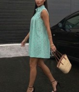 Мятное платье  MB-1069A350