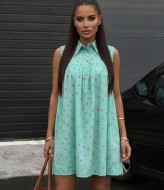 Мятное платье  MB-1069A350