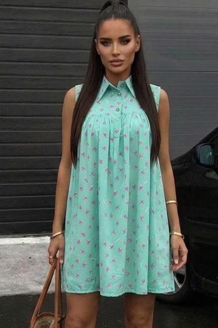 Мятное платье  MB-1069A350