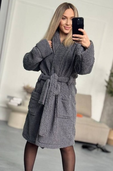 Женский халат из плюша IMMA-441A599 Женский халат из плюша IMMA-441A599