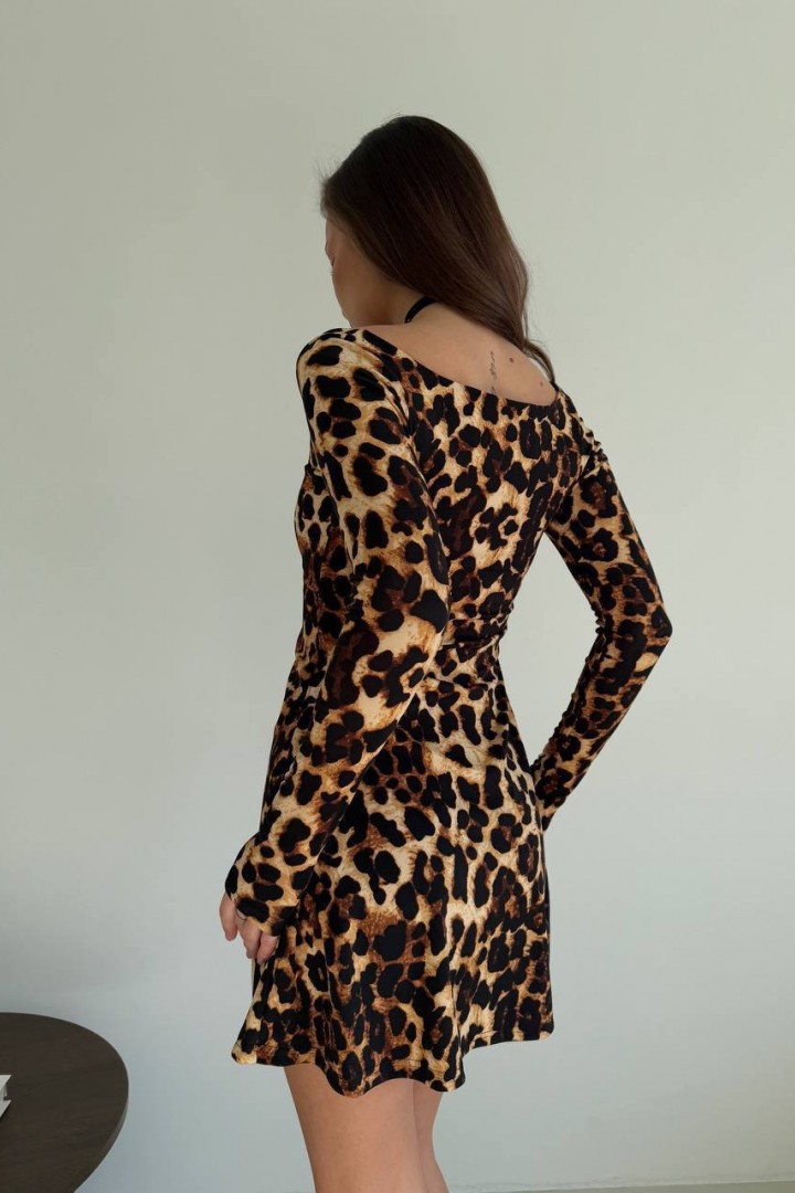 Женское леопардовое платье INNA-565A440