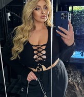 Топ со шнуровкой спереди  INS-336A500