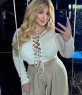 Топ со шнуровкой спереди  INS-336A500