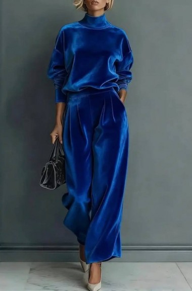 Велюровый брючный костюм EST-5916A690 Велюровый брючный костюм EST-5916A690