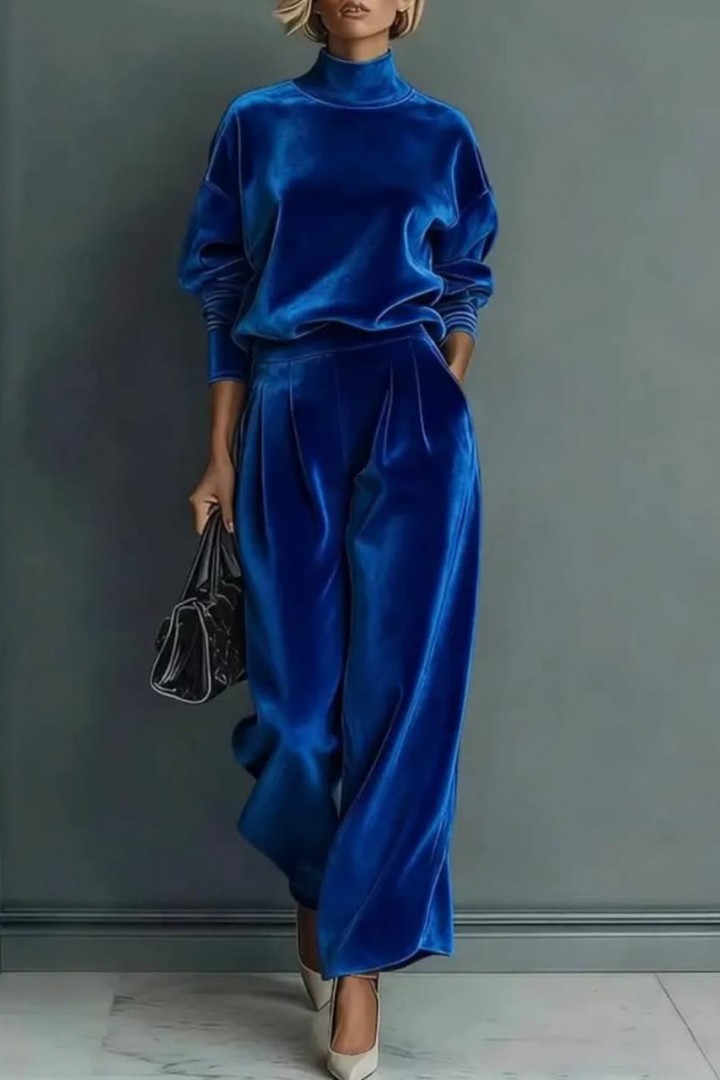 Велюровий брючний костюм EST-5916A690