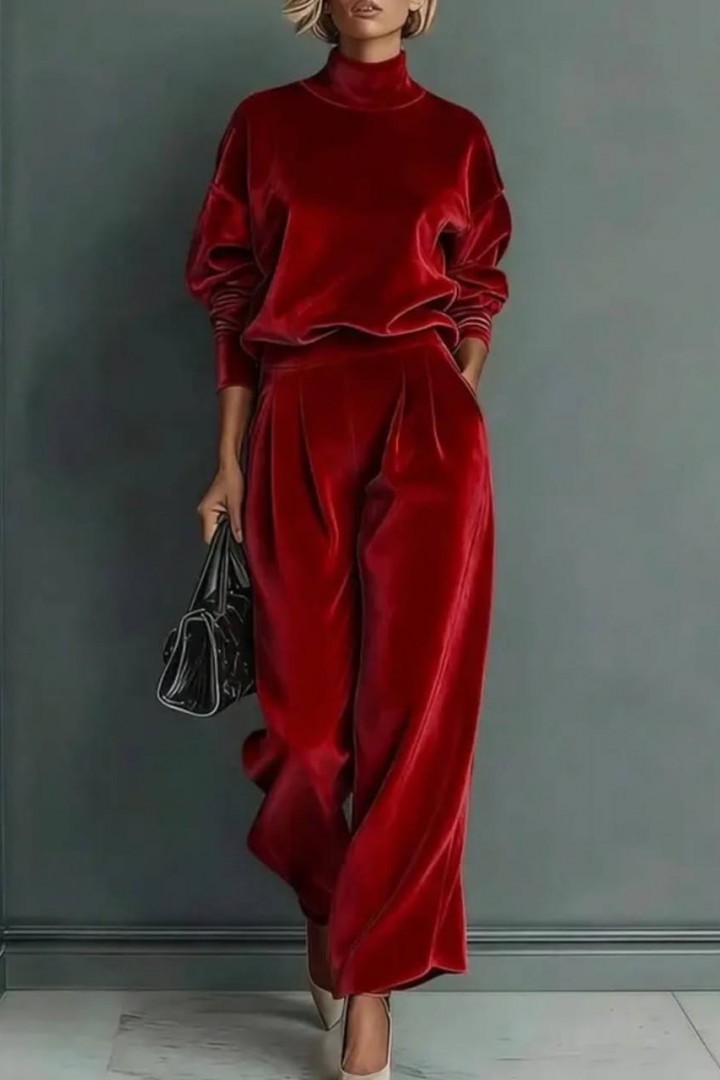 Велюровий брючний костюм EST-5916A690