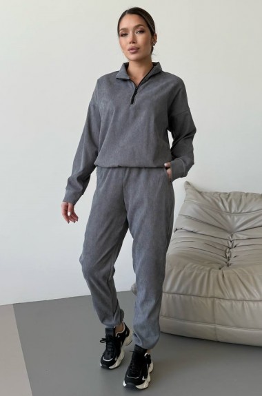 Вельветовый спортивный костюм женский IMMA-286A495 Вельветовый спортивный костюм женский IMMA-286A495