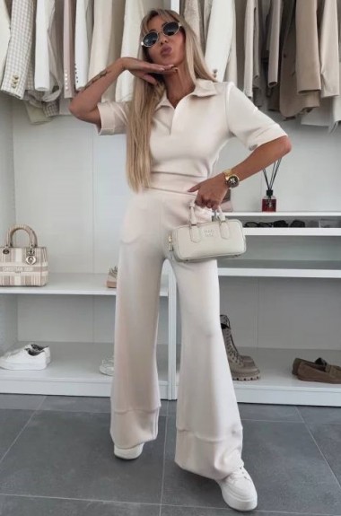 Трикотажный брючный костюм женский  SAP-076A550