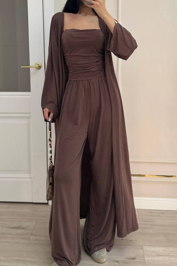 Комплект 3-ка кардиган, штани і топ INNA-764A800