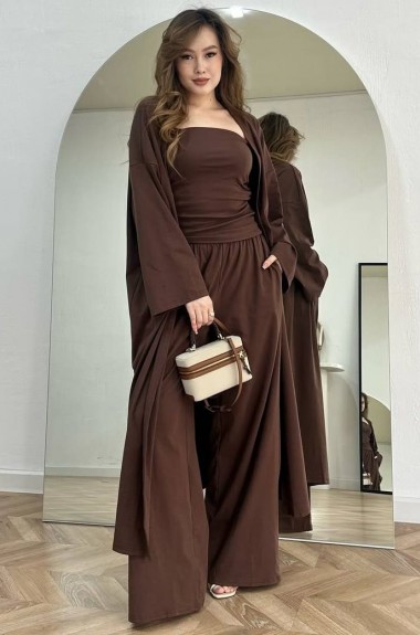 Комплект 3-ка кардиган, штани і топ INNA-764A800