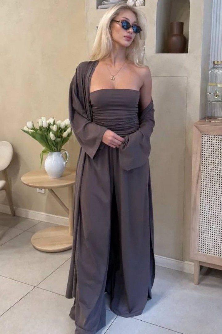 Комплект 3-ка кардиган, штани і топ INNA-764A800