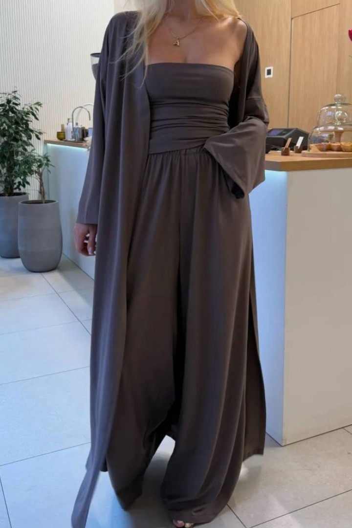 Комплект 3-ка кардиган, штани і топ INNA-764A800