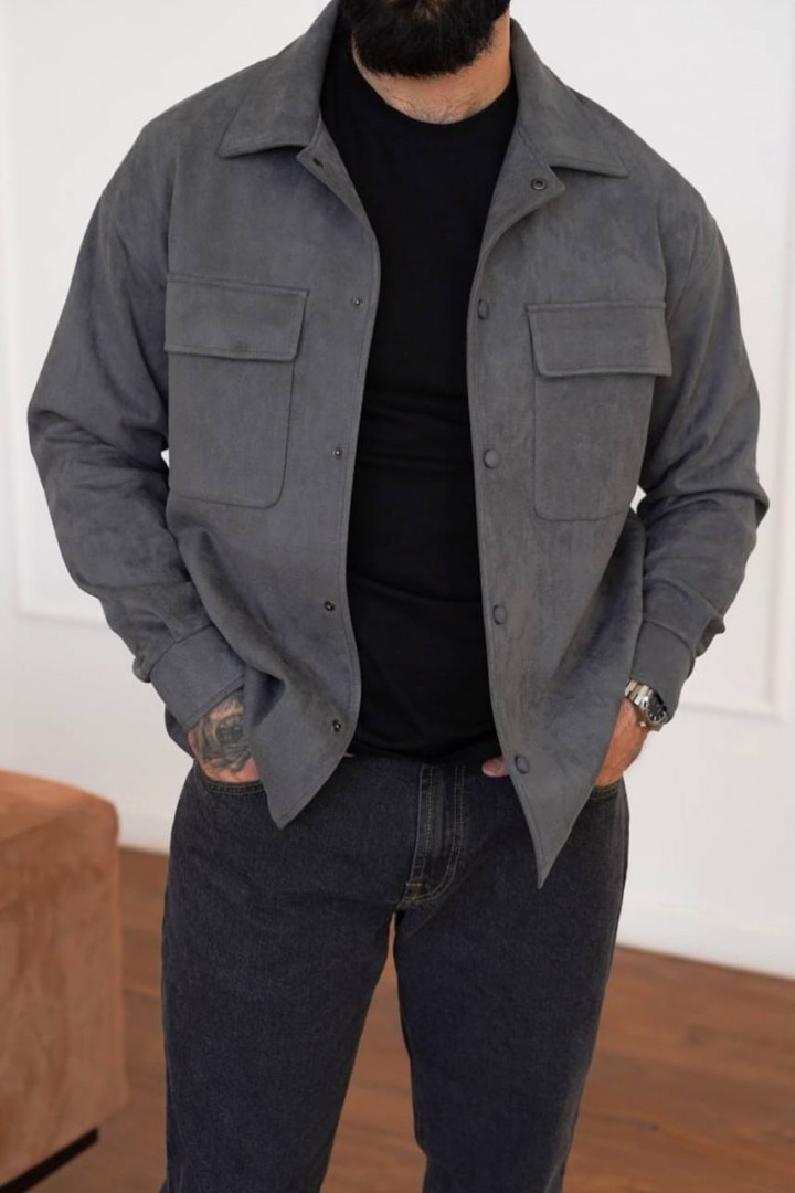 Замшева чоловіча сорочка KUT-1758A570