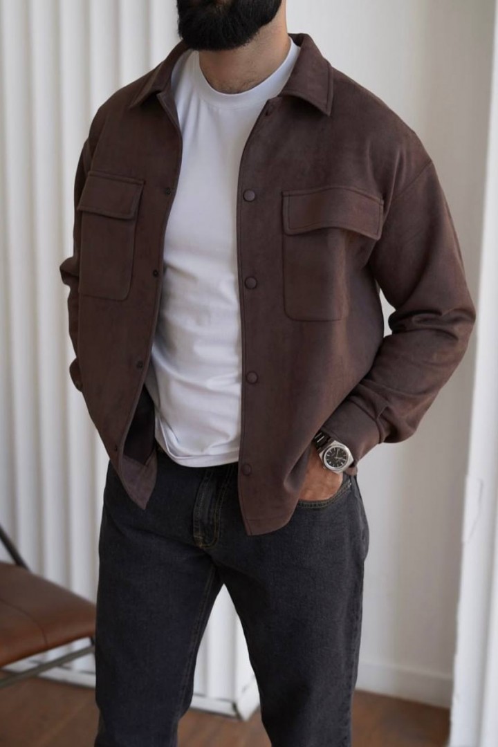 Замшева чоловіча сорочка KUT-1758A570