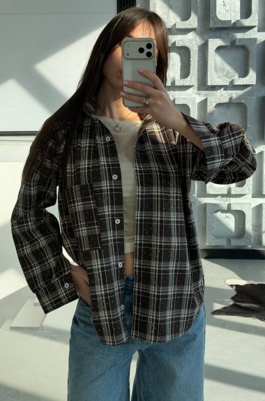 Сорочка зі стразами VOL-815A650