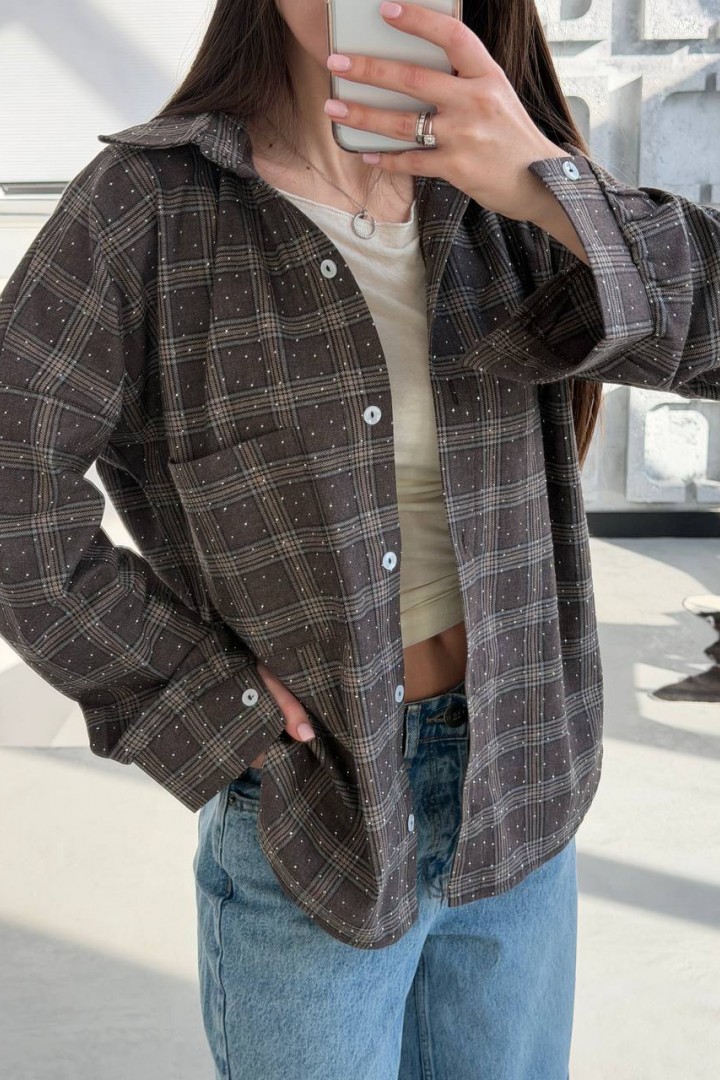 Сорочка зі стразами VOL-815A650