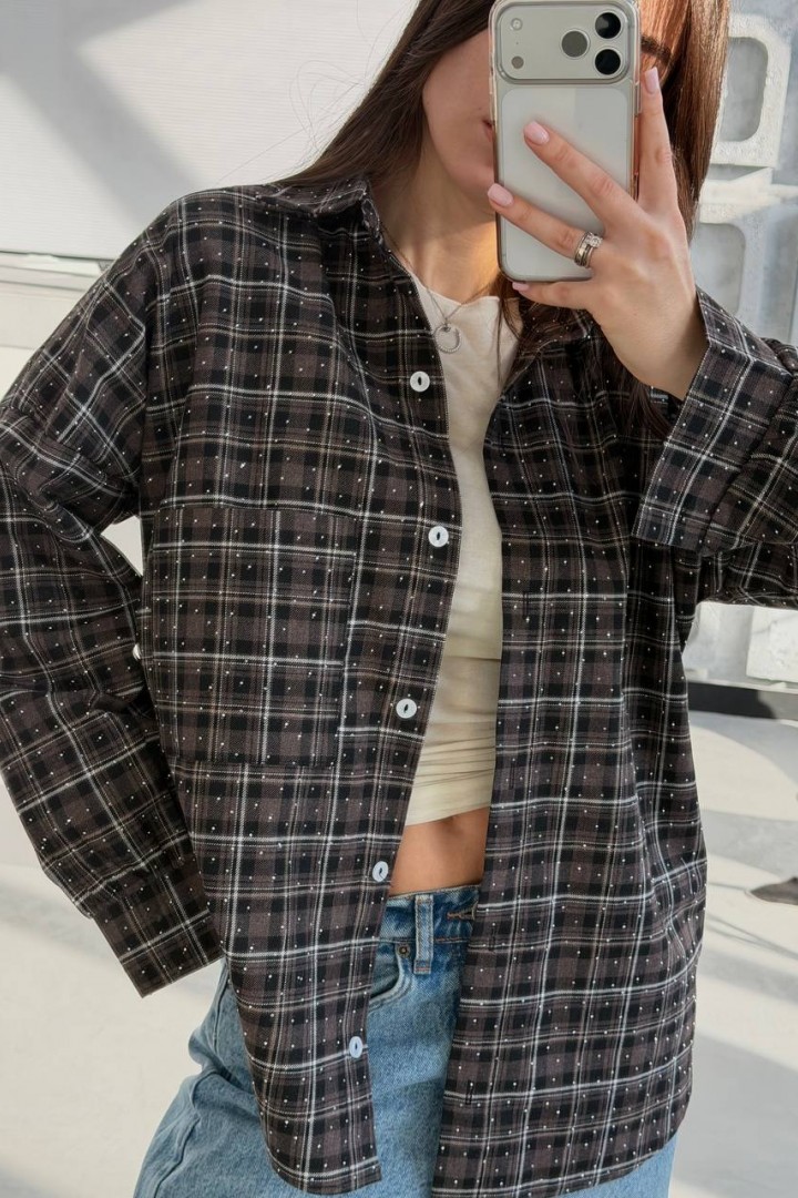 Сорочка зі стразами VOL-815A650