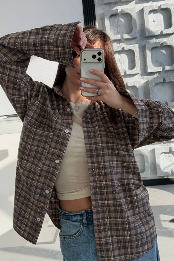 Сорочка зі стразами VOL-815A650