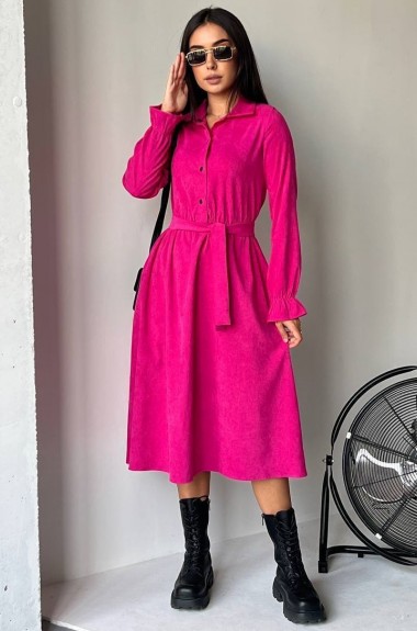 Вельветовое платье миди IMMA-106A495