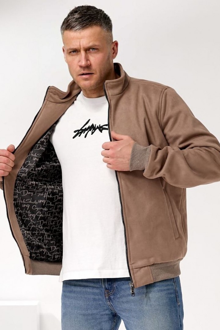 Замшевый бомбер мужской POK-001A730