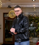 Куртка мужская кожаная демисезонная  POK-004A800