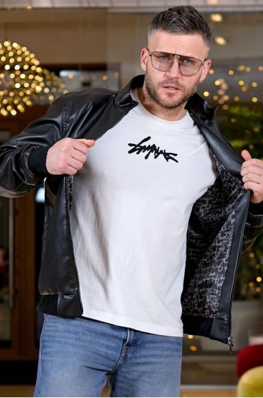 Куртка мужская кожаная демисезонная  POK-004A800