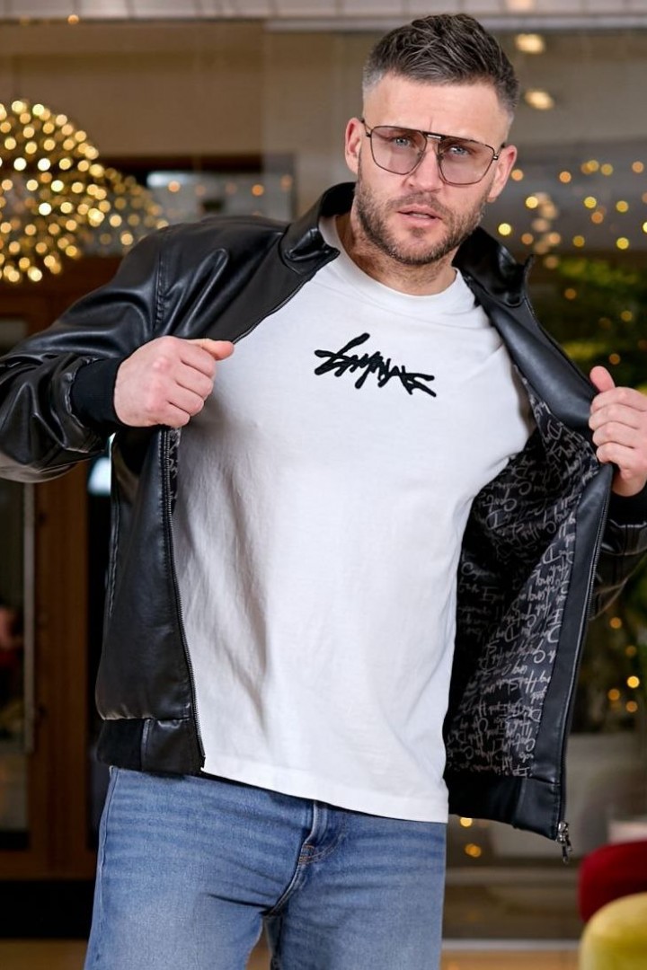 Куртка мужская кожаная демисезонная  POK-004A800