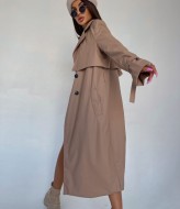 Кожаный плащ женский  POK-558A820