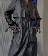 Кожаный плащ женский  POK-558A820