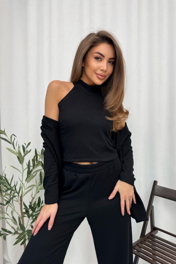 Костюм тройка женский с кардиганом POK-641A690