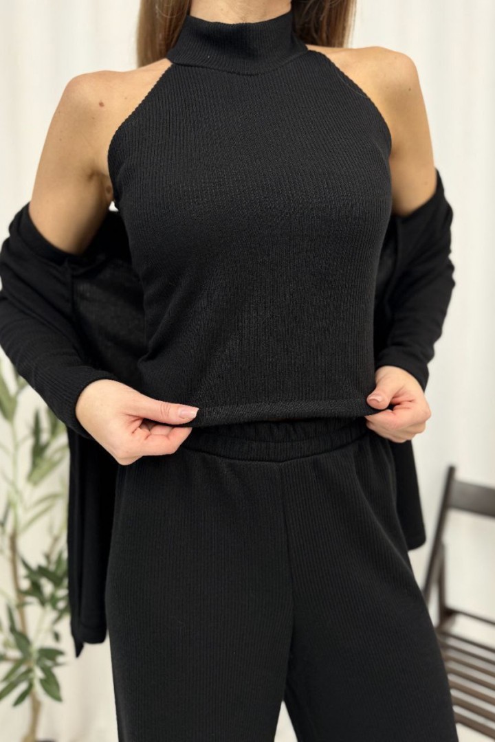 Костюм тройка женский с кардиганом POK-641A690