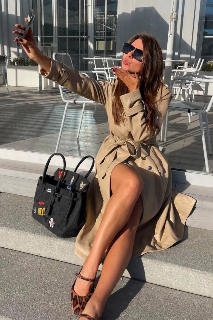 Кожаный тренч женский POK-648A850