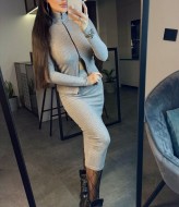 Ангоровый костюм с юбкой POK-664A550