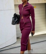 Ангоровый костюм с юбкой POK-664A550