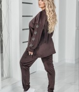 Велюровий костюм зі стразами VOJ-336A750