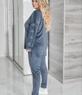 Велюровий костюм зі стразами VOJ-336A750