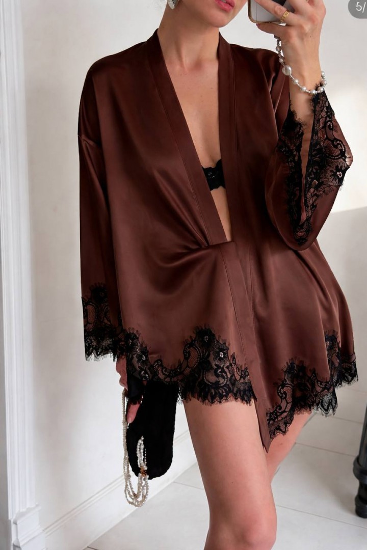 Шелковый брючный костюм EST-6006A1100