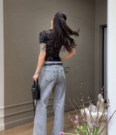 Витончений топ з мереживом INNA-590A350