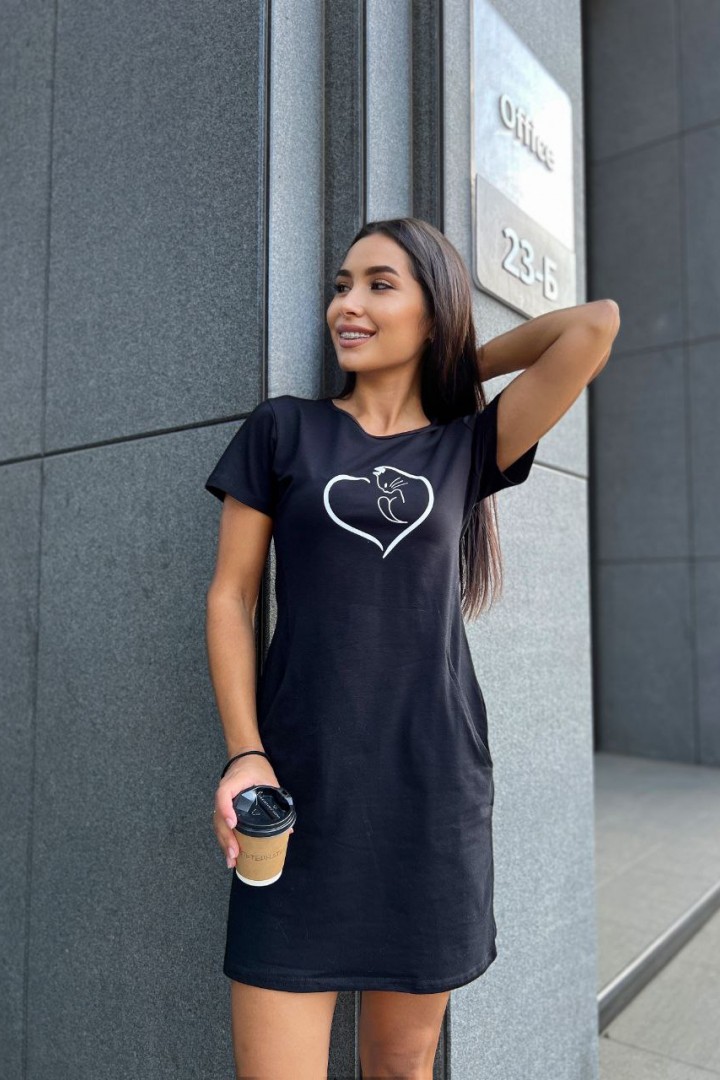 Трикотажное платье с карманами IND-3005A450