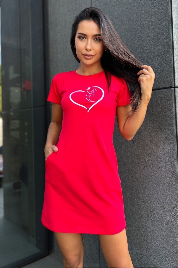 Трикотажное платье с карманами IND-3005A450