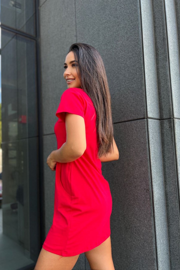 Трикотажное платье с карманами IND-3005A450