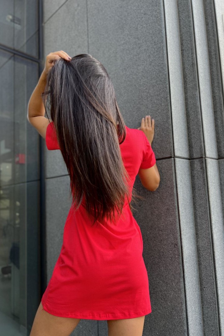 Трикотажное платье с карманами IND-3005A450